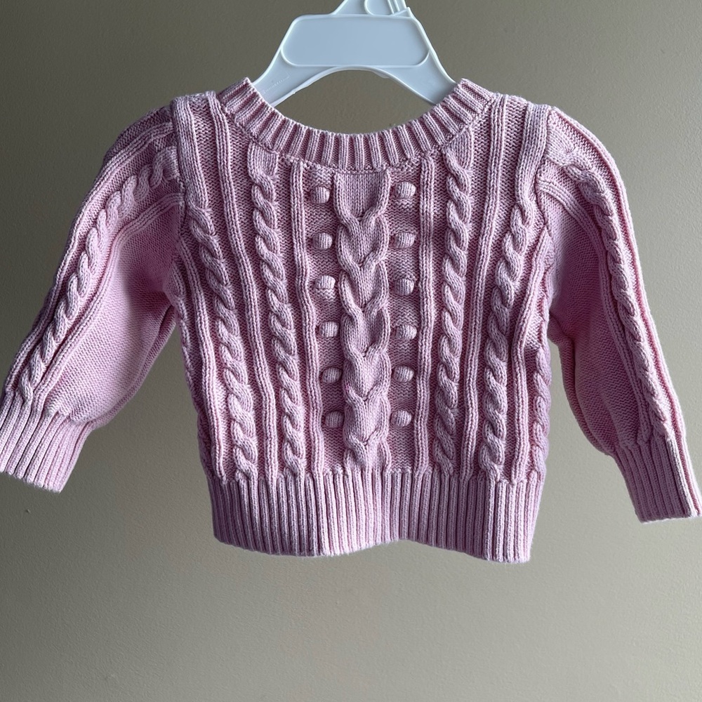 Baby Gap Blush Pink Crew Neck Sweater Size 12-18M